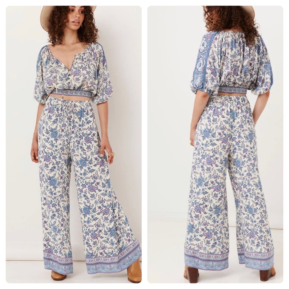 Joie Floral Print Wide Leg Pants